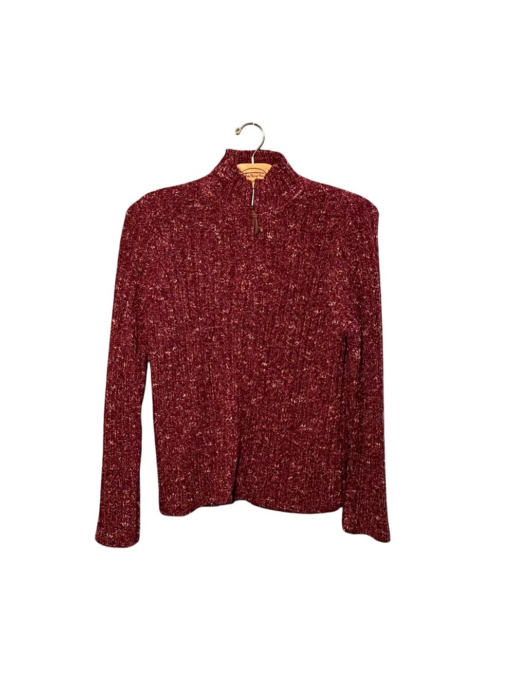 Charter Club Maroon Knit Sweater, Size L – Preowned, Good Condition